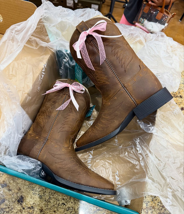 Vintage Cowhide Embroidered Kid’s Boots