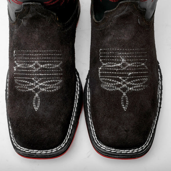 EXCLUSIVE Black Rough-Out Boots