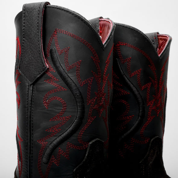 EXCLUSIVE Black Rough-Out Boots