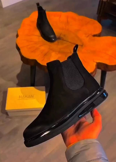 Black Suede Casual Boots