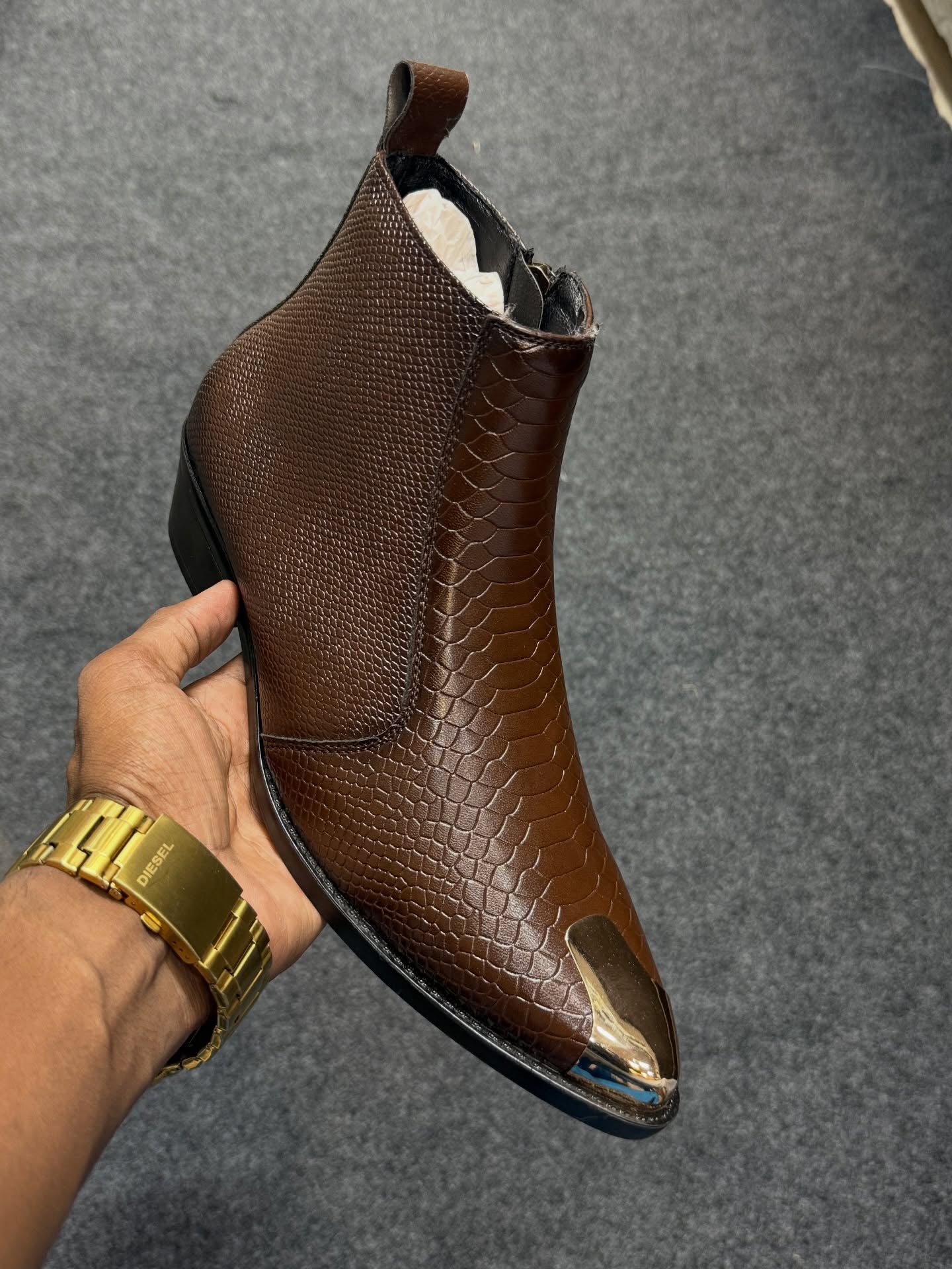 Vintage Python Chelsea Boots