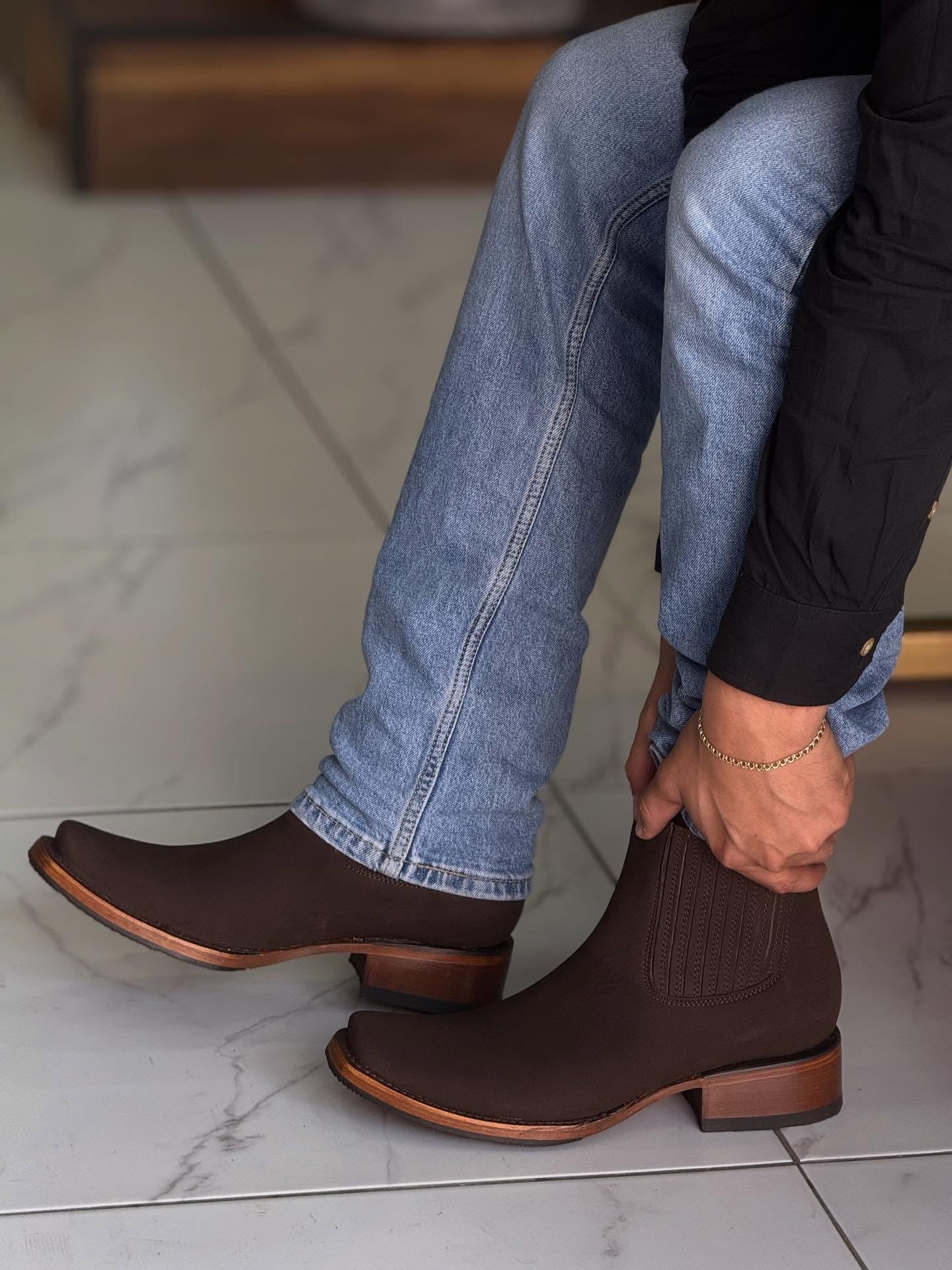 Western Classic Suede Ankle Boots