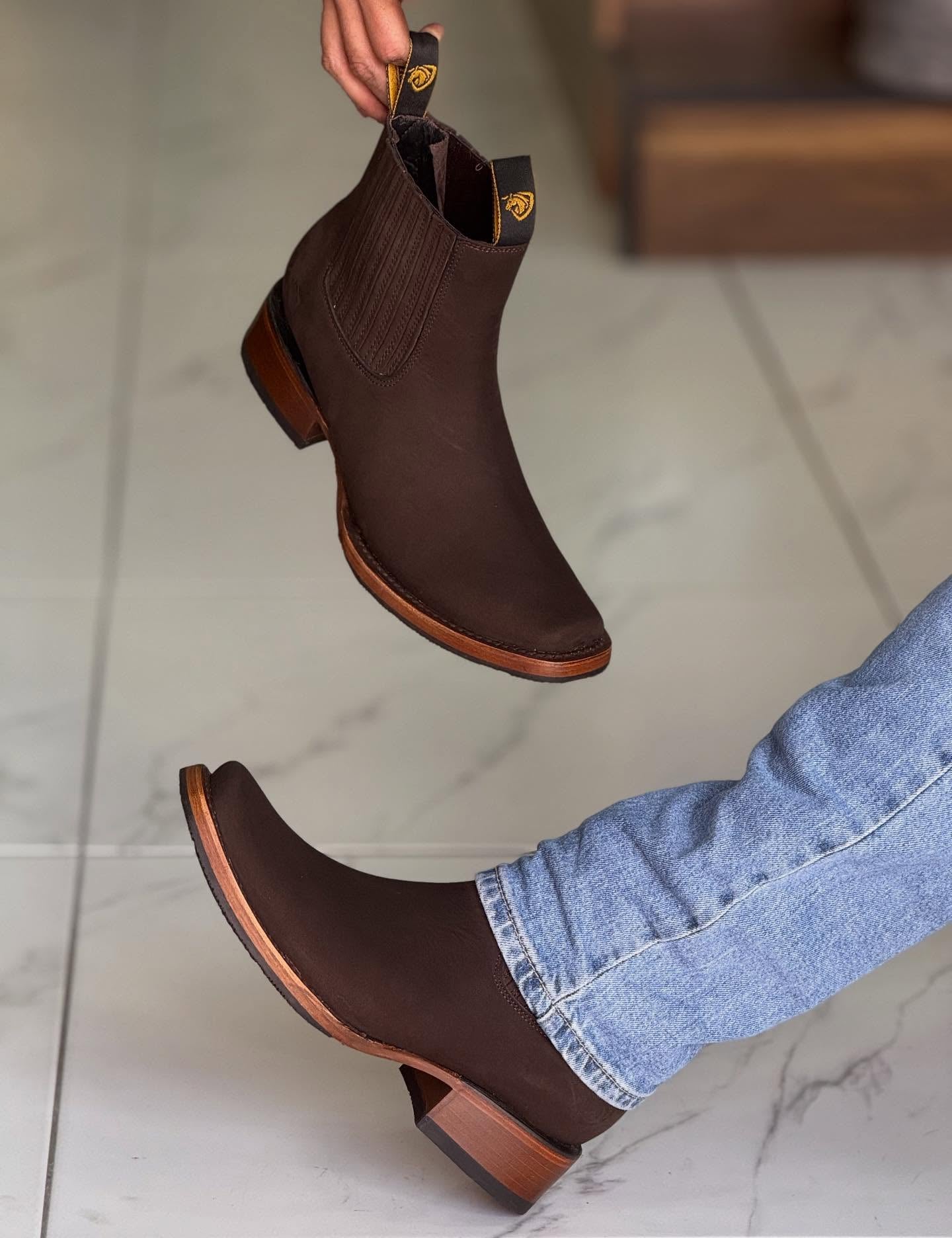 Western Classic Suede Ankle Boots