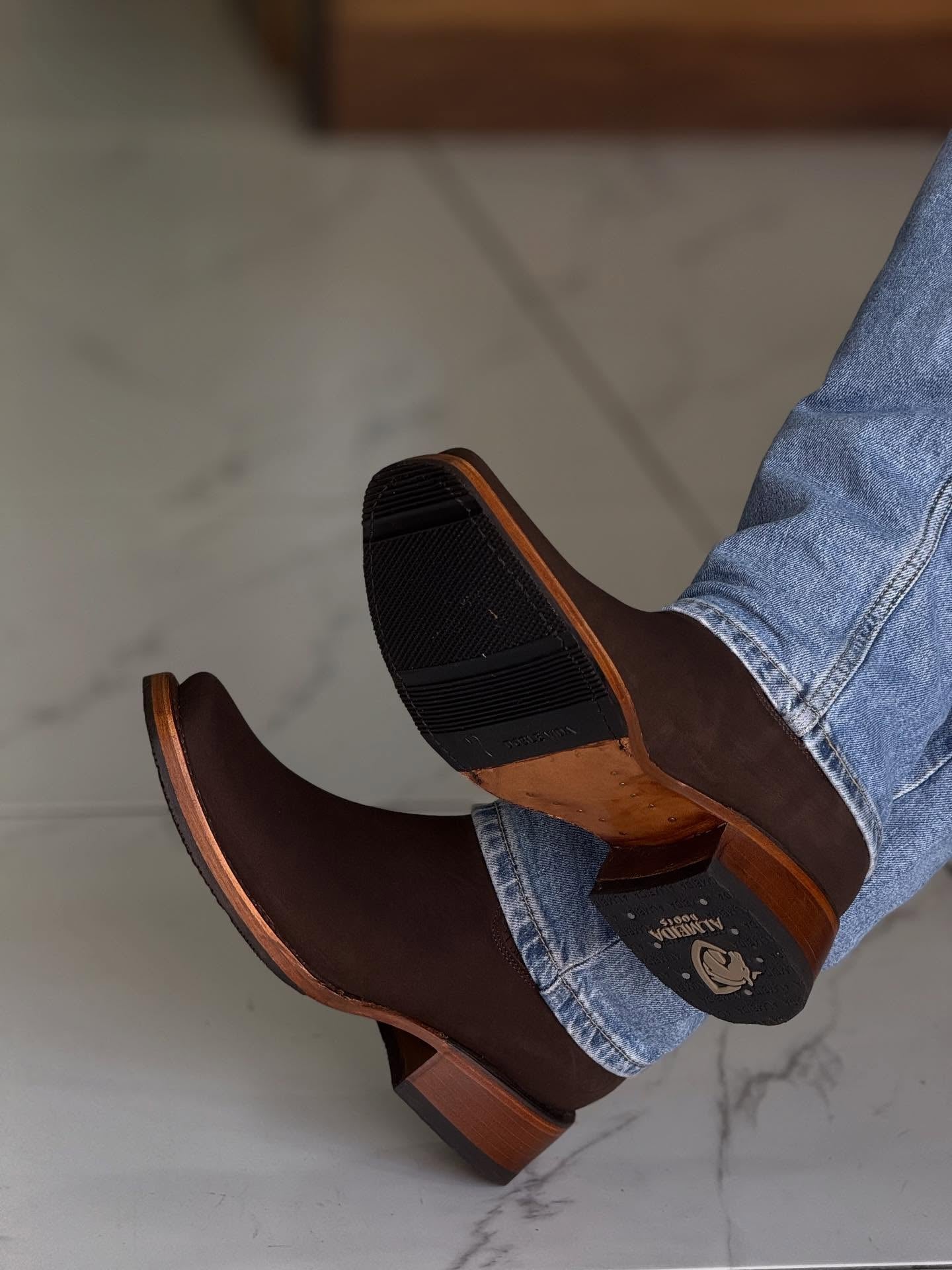 Western Classic Suede Ankle Boots