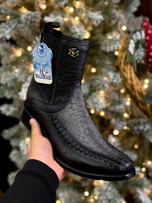 Vintage Python Skin Western Cowboy Boots