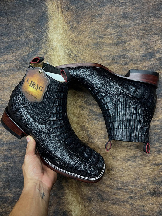Crocodile Neck Western Ankle Boots