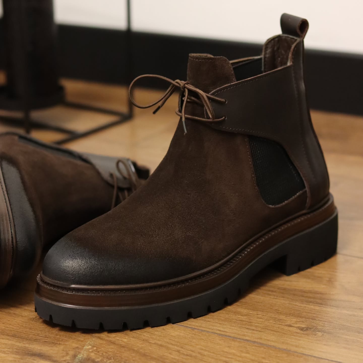 Vintage Suede Chelsea Boots
