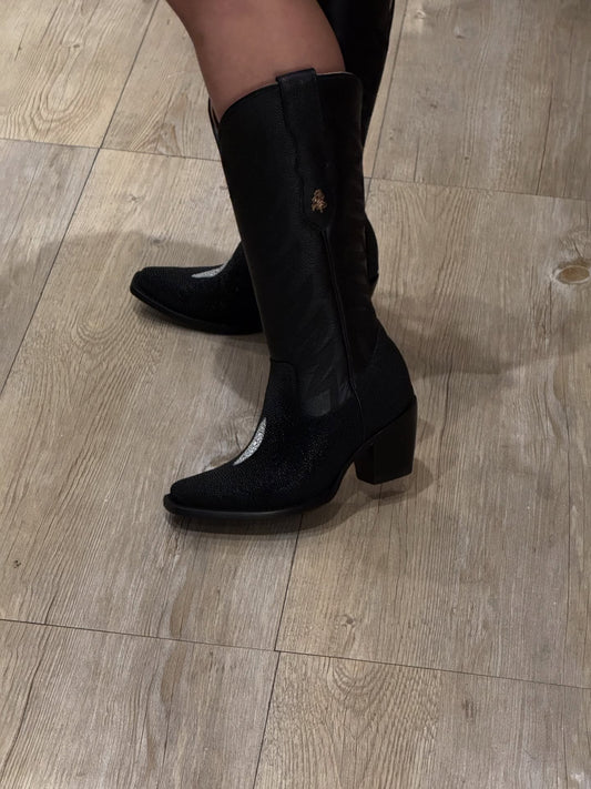 Black Stingray Cowgirl Boots
