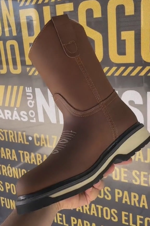 Western Waterproof Scratch-Resistant Work Boots