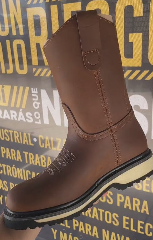 Western Waterproof Scratch-Resistant Work Boots