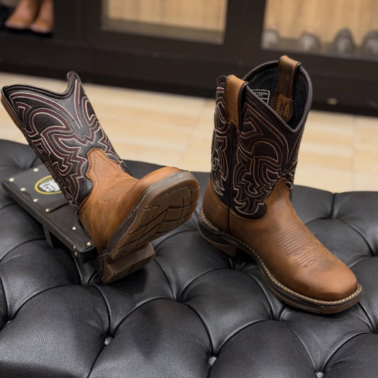 Hand-embroidered Vintage Cowhide Western Boots