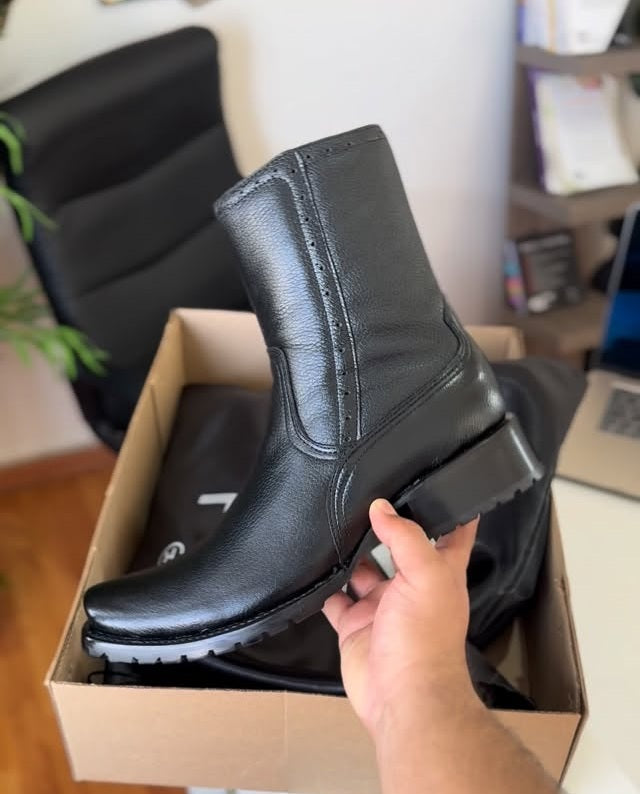 Vintage Western Deerskin Cowboy Boots