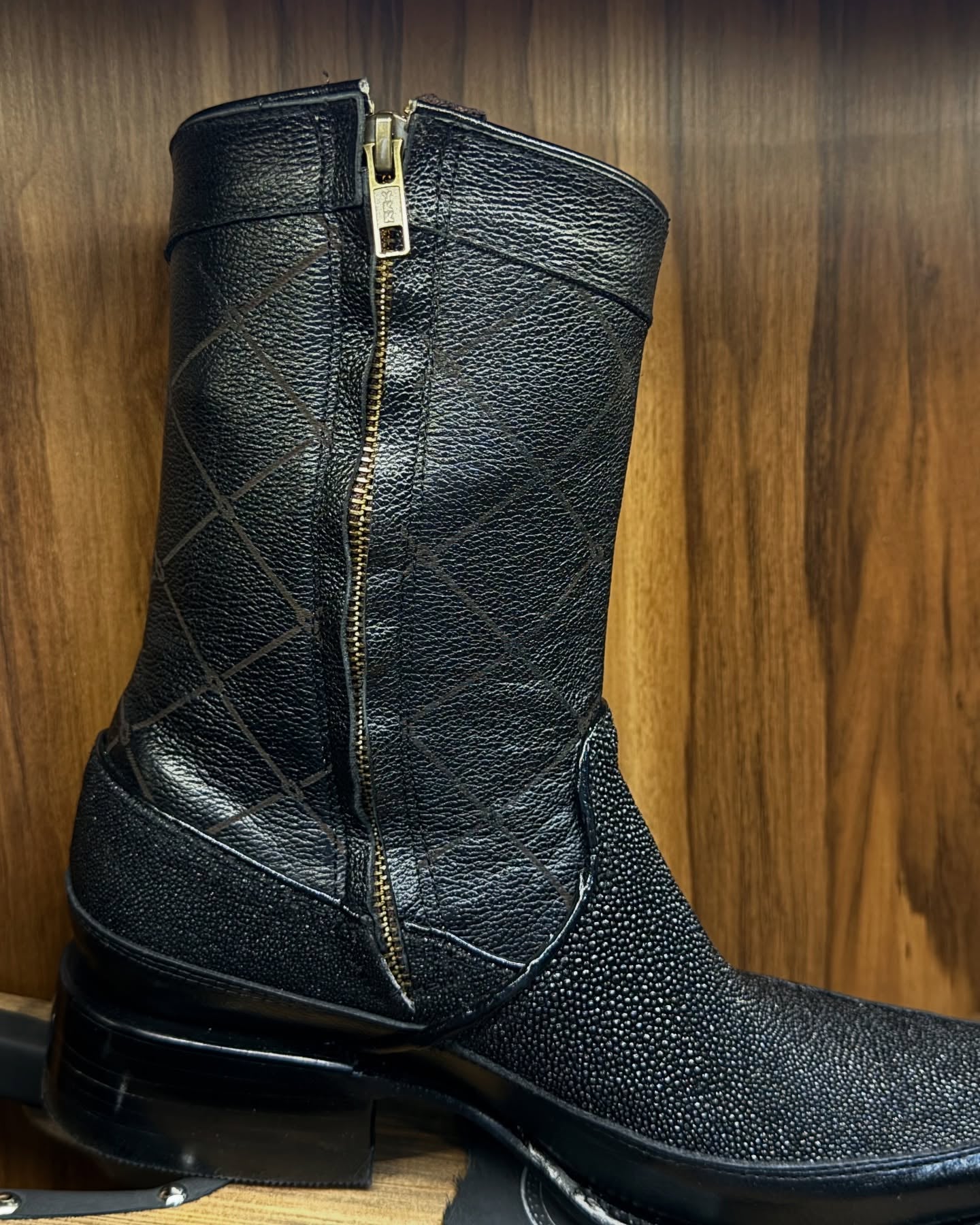 Handmade Black Stingray Cowboy Boots