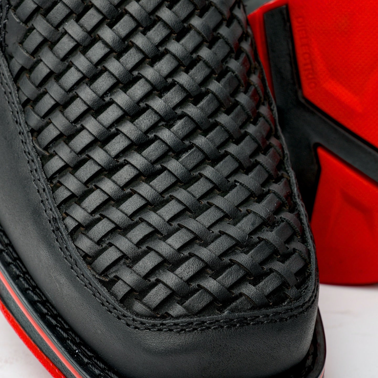 Black Basketweave Boots With 3D Lightweight Soles
