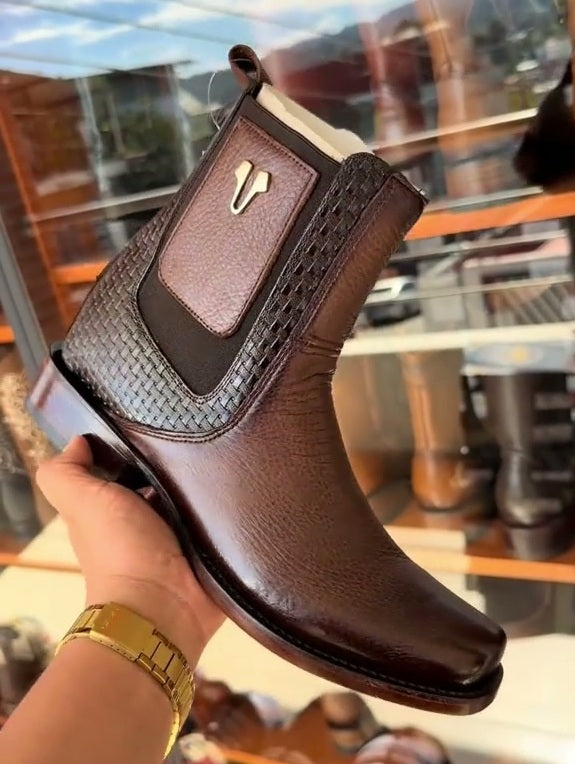 Italian Vintage Deer Skin Ankle Boots