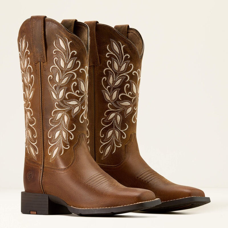 Round Up Holly Wide Square Toe Western Boots