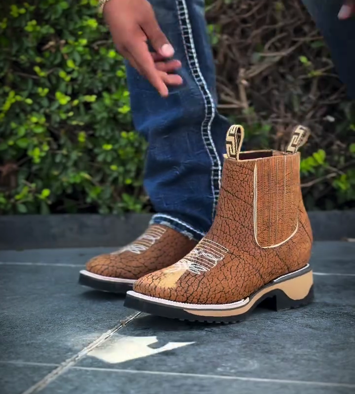 Men's Cracked Leather Square Toe Cowboy Boots(Buy 2 Free Shipping✔️)