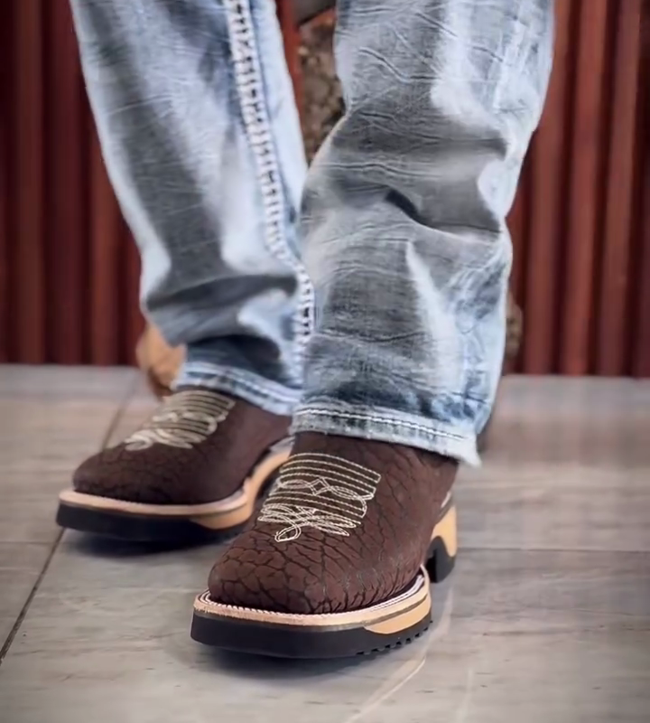 Men's Cracked Leather Square Toe Cowboy Boots(Buy 2 Free Shipping✔️)