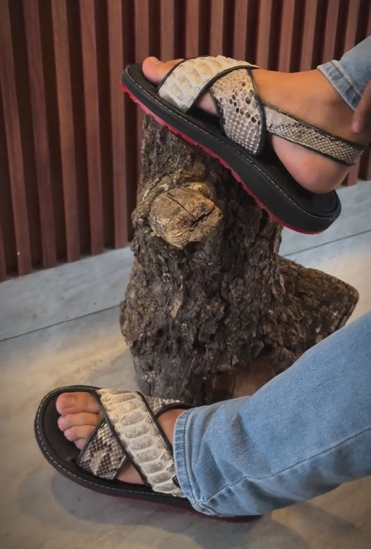 Vintage Python Skin Slippers