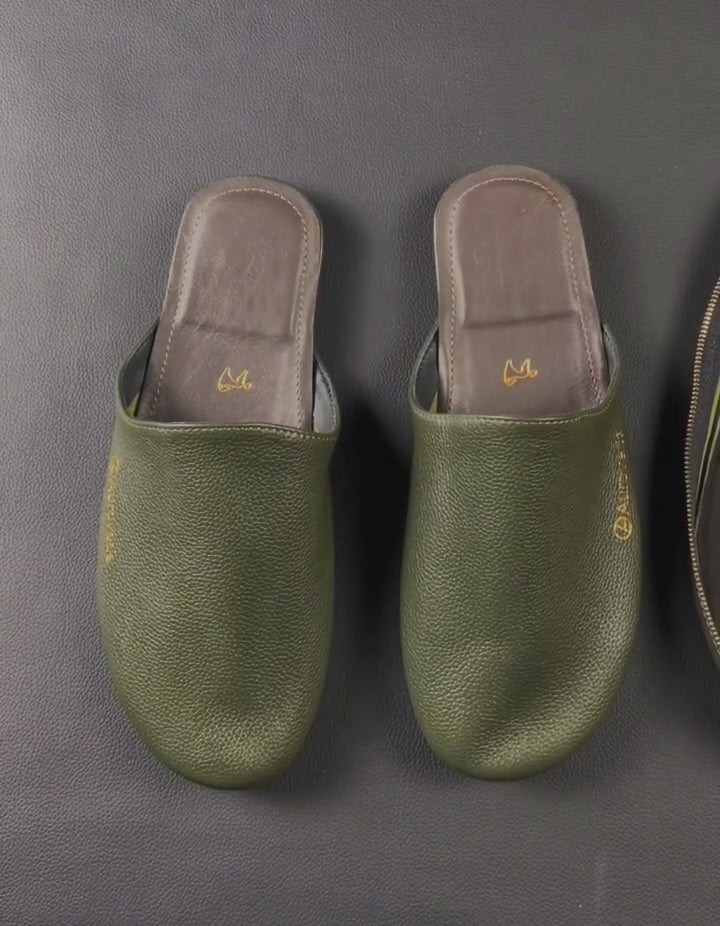 Vintage Cowhide Slippers