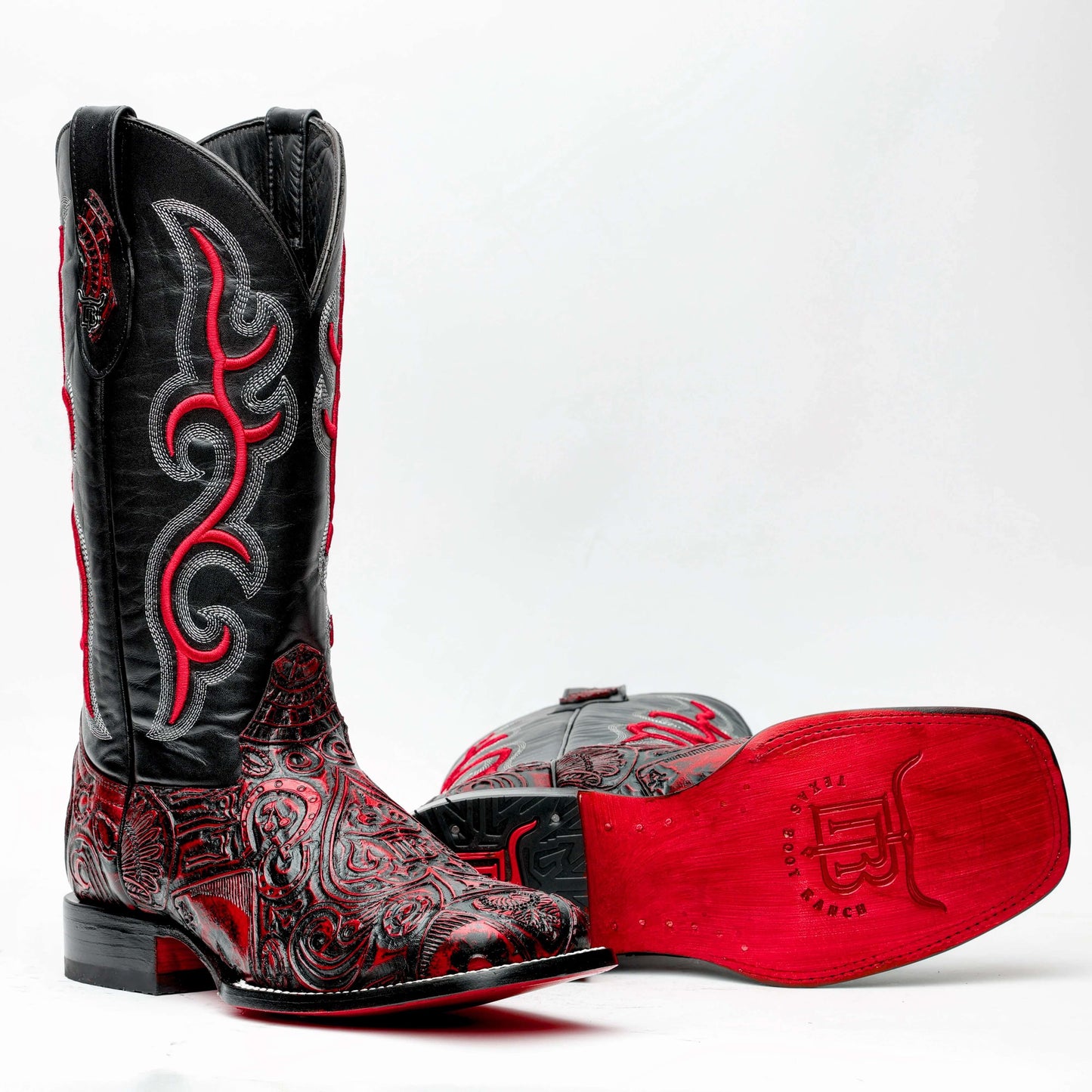 Ace Of Spades Red Wine Boots