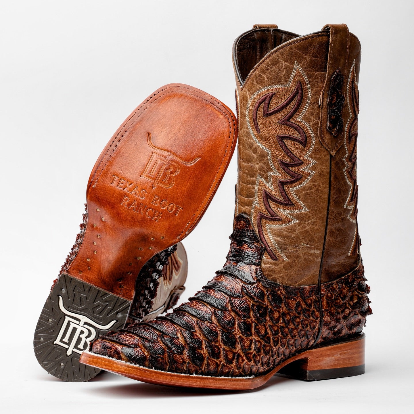 Cognac Jumbo Python Boots