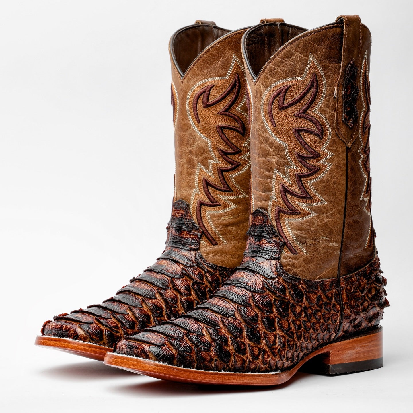 Cognac Jumbo Python Boots