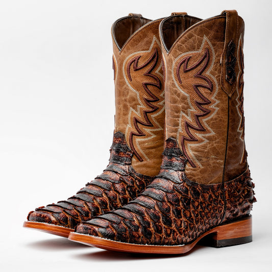 Cognac Jumbo Python Boots
