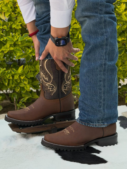 Vintage Embroidered Ranch Boots