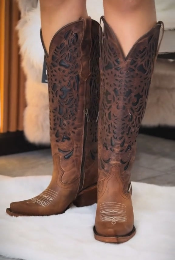Vintage Cowhide Western Cowgirl Boots(Buy 2 Free Shipping✔️)
