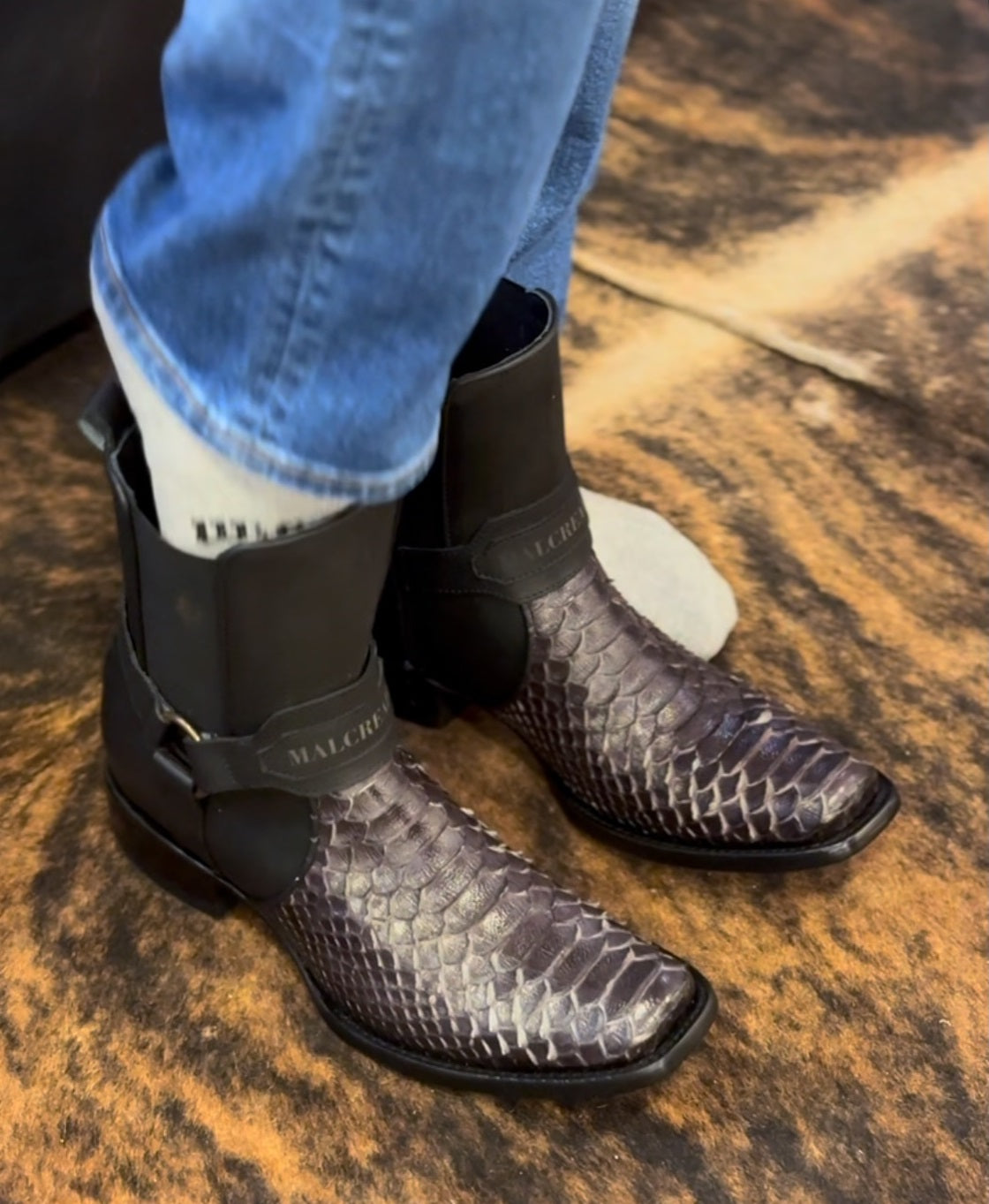 Cherry Handmade Python Boots(Buy 2 Free Shipping✔️)