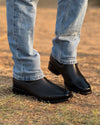 Elegant Pointed Toe Cowhide Ankle Boots