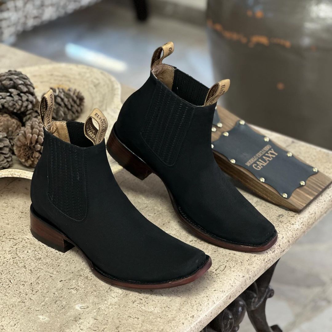 Suede Solid Color Cowboy Boots