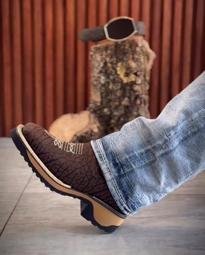 Men's Cracked Leather Square Toe Cowboy Boots(Buy 2 Free Shipping✔️)