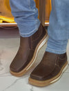 Italian Cowhide Embroidered Ankle Boots