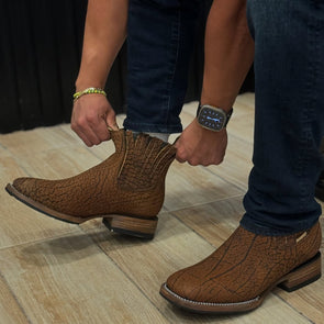 Italian Vintage Carved Cowboy Boots
