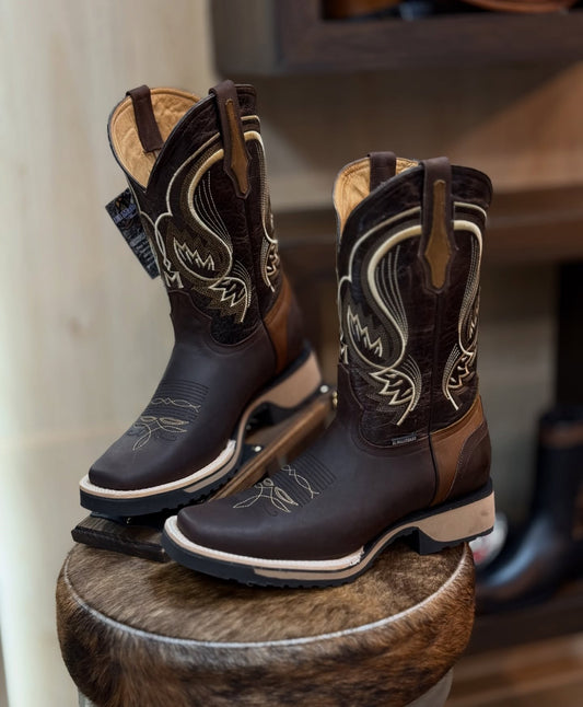 Western Embroidered Suede Ranch Boots