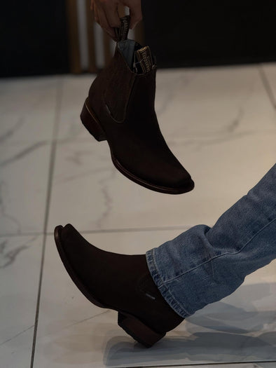 Suede Solid Color Cowboy Boots