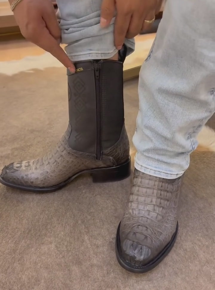 Vintage Crocodile Leather Cowboy Boots