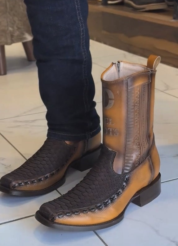 Italian Python Enzo Boots