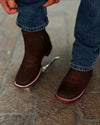 Italian Suede Embroidered Ankle Boots