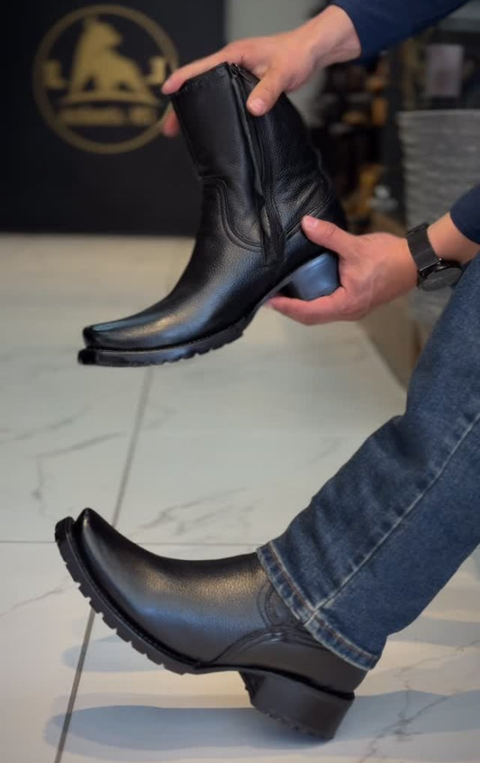 Vintage Western Deerskin Cowboy Boots