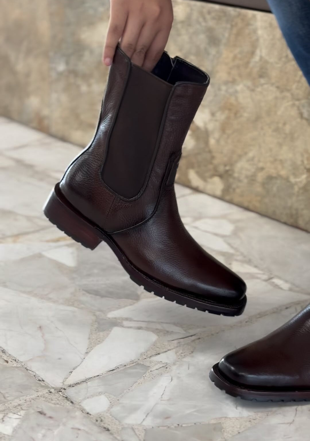 Original Vintage Buckskin Cowboy Boots