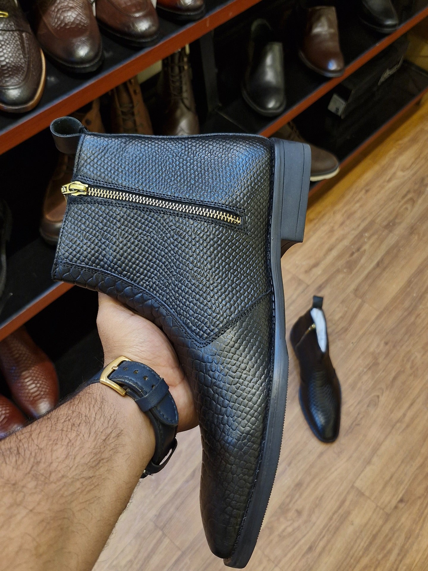 Italian Snakeskin Pointed Toe Boots