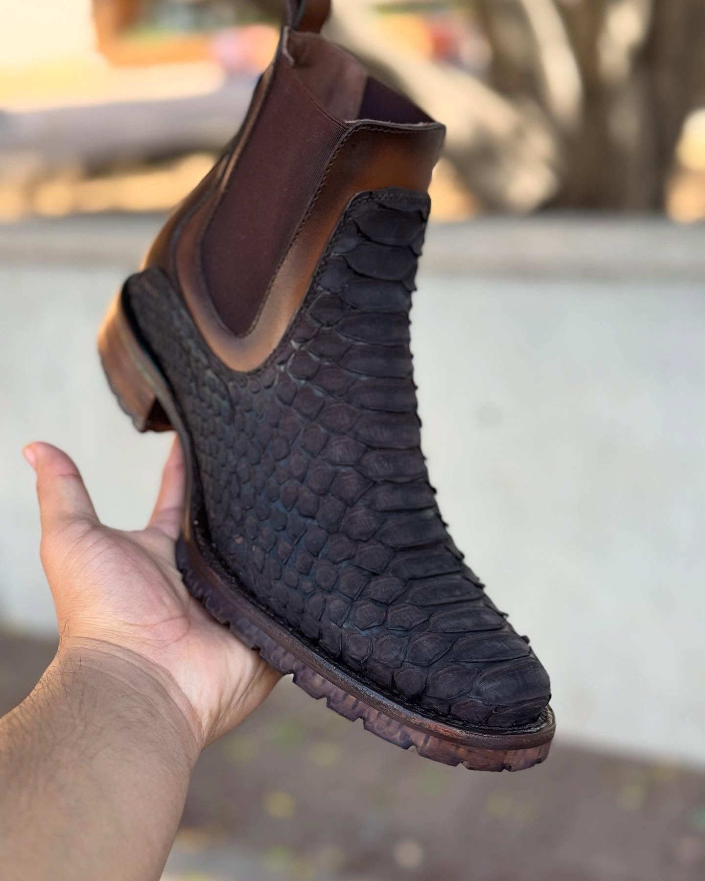 Vintage Python Handmade Ankle Boots