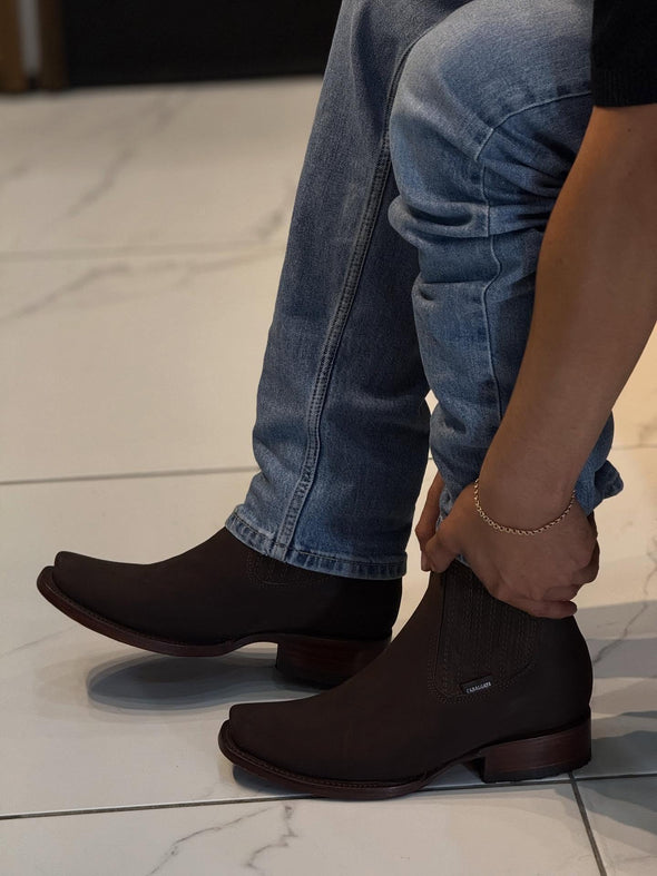 Suede Solid Color Cowboy Boots