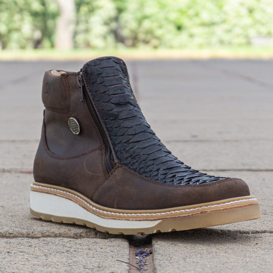 Italian Python Western Cowboy Boots