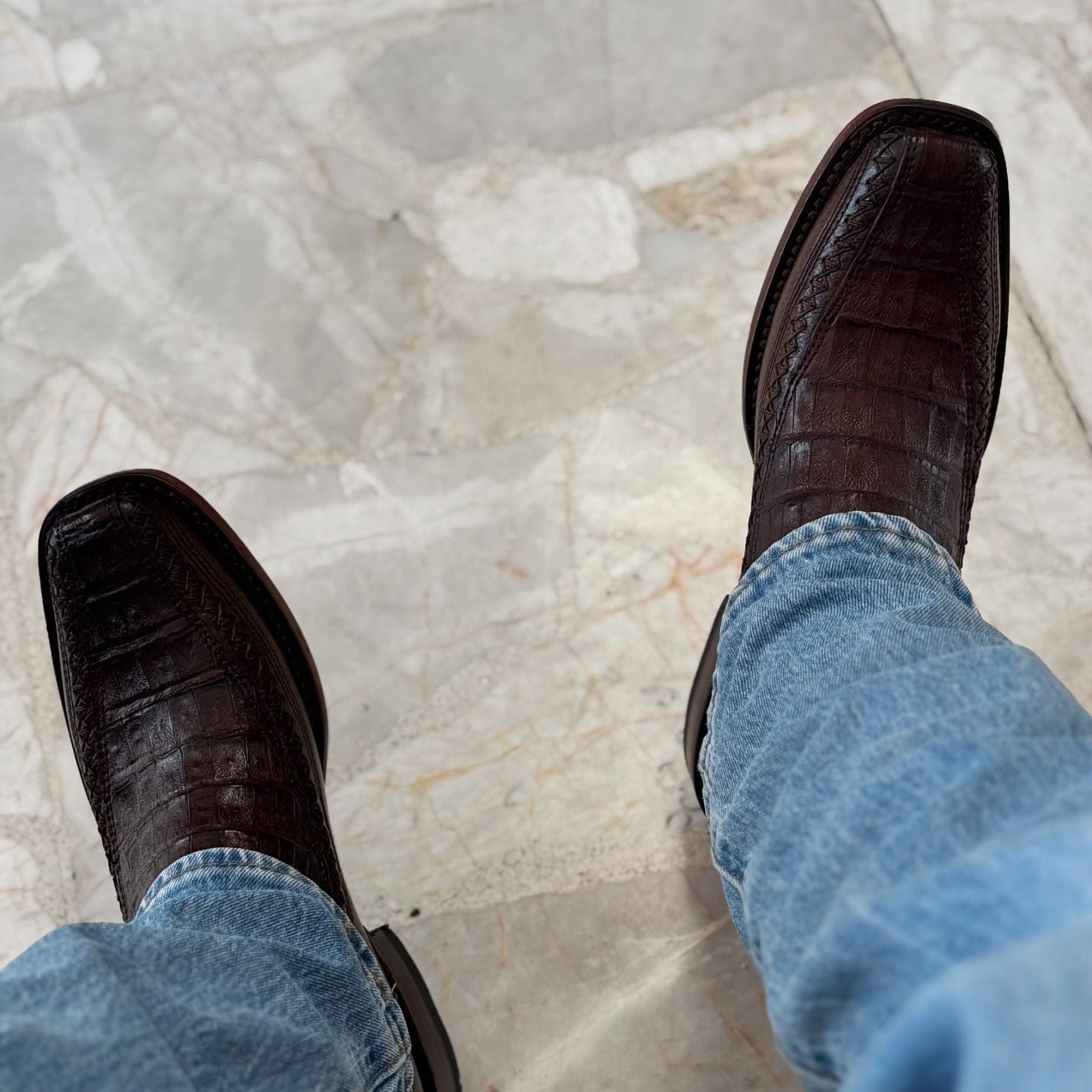Brock Crocodile Leather Cowboy Boots(Buy 2 Free Shipping✔️)