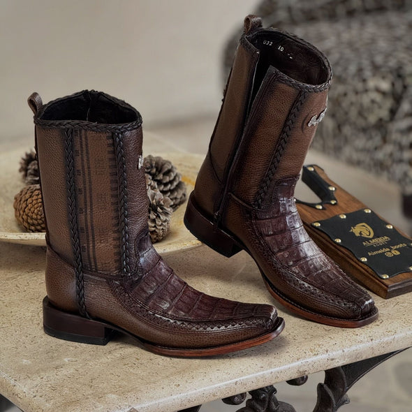 Brock Crocodile Leather Cowboy Boots