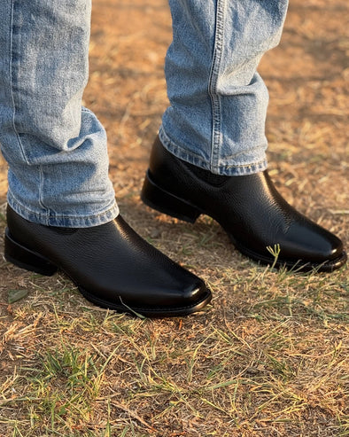 Elegant Pointed Toe Cowhide Ankle Boots